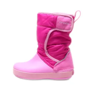 Crocs Snow Boots Fabric Pink Colour For Kids