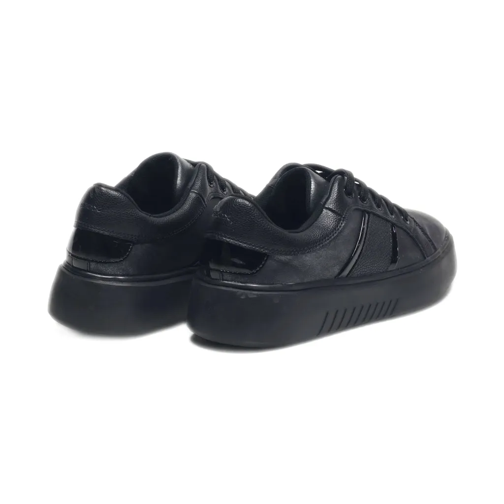 Geox Trainers & Sneakers Leather Black Colour For Women
