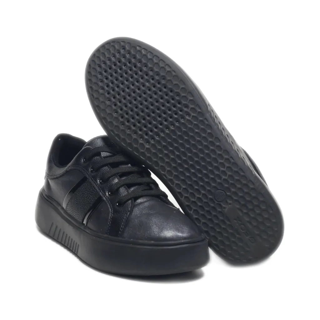 Geox Trainers & Sneakers Leather Black Colour For Women