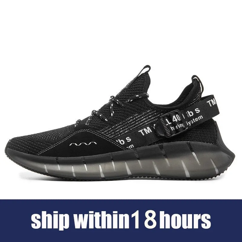 Hnzxzm Men Street Style Casual Running Shoes Comfortable Thick-soled Male Sneakers Black Increases Height for Sports Shoes