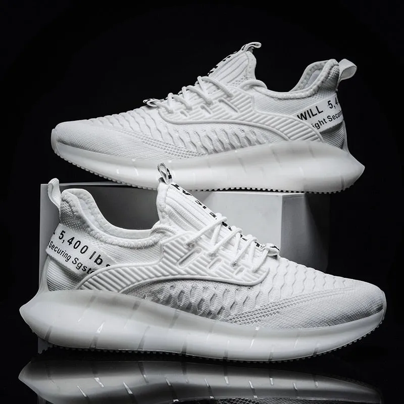 Hnzxzm Men Street Style Casual Running Shoes Comfortable Thick-soled Male Sneakers Black Increases Height for Sports Shoes