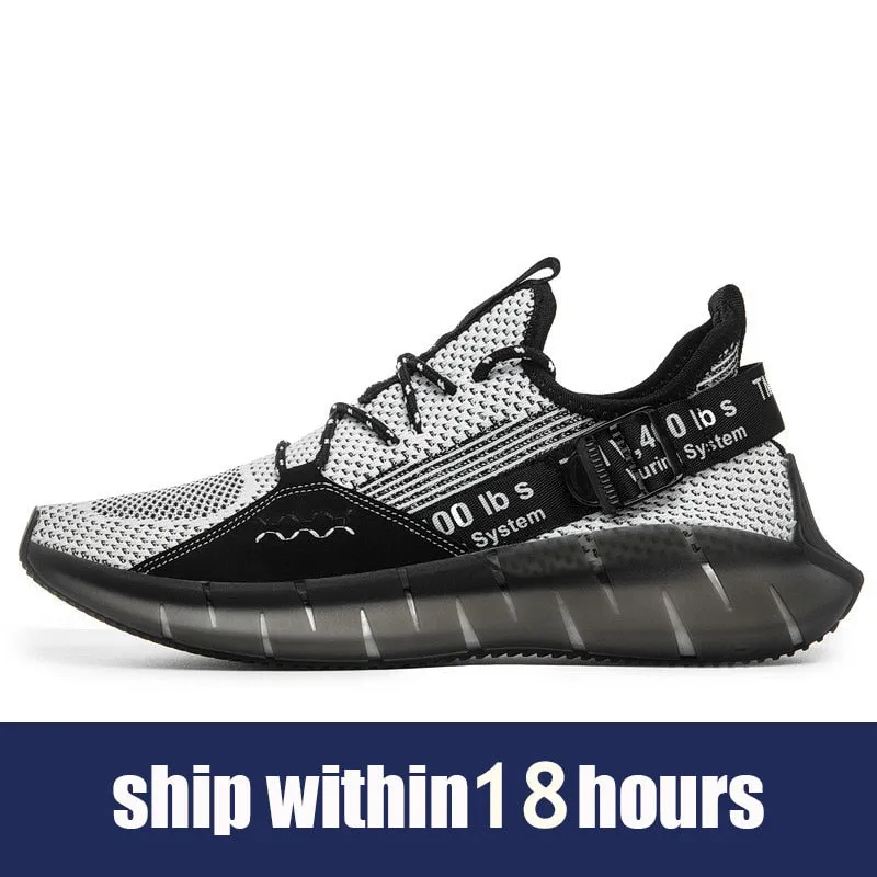 Hnzxzm Men Street Style Casual Running Shoes Comfortable Thick-soled Male Sneakers Black Increases Height for Sports Shoes