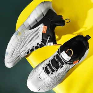 Hnzxzm Men Street Style Casual Running Shoes Comfortable Thick-soled Male Sneakers Black Increases Height for Sports Shoes