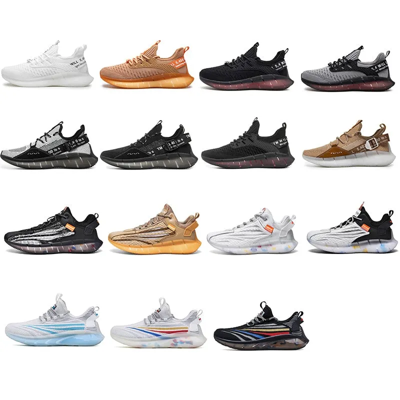 Hnzxzm Men Street Style Casual Running Shoes Comfortable Thick-soled Male Sneakers Black Increases Height for Sports Shoes