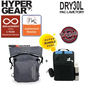 Hypergear Dry Pac LaVictory 30L - Heavy-duty Design and IPX6 Waterproof Specification - Snow Grey ( Bundle with Fast Slot E) (Barcode: 302122   306051 )