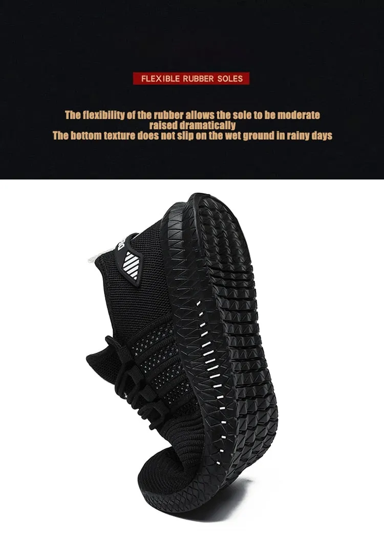 Men's Sneakers Shoes Lightweight Breathable Running Walking Yoga Sports Footwear Soft Sole Lace-up Shoes