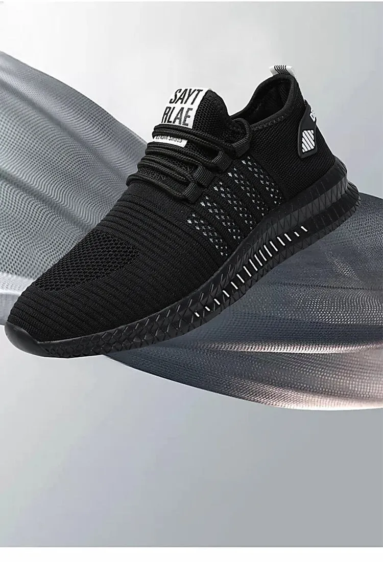 Men's Sneakers Shoes Lightweight Breathable Running Walking Yoga Sports Footwear Soft Sole Lace-up Shoes