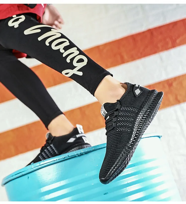 Men's Sneakers Shoes Lightweight Breathable Running Walking Yoga Sports Footwear Soft Sole Lace-up Shoes
