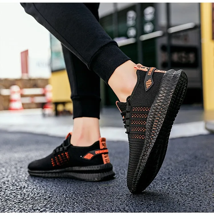 Men's Sneakers Shoes Lightweight Breathable Running Walking Yoga Sports Footwear Soft Sole Lace-up Shoes