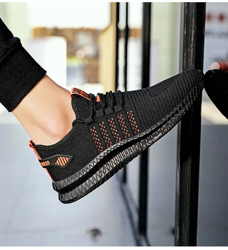 Men's Sneakers Shoes Lightweight Breathable Running Walking Yoga Sports Footwear Soft Sole Lace-up Shoes