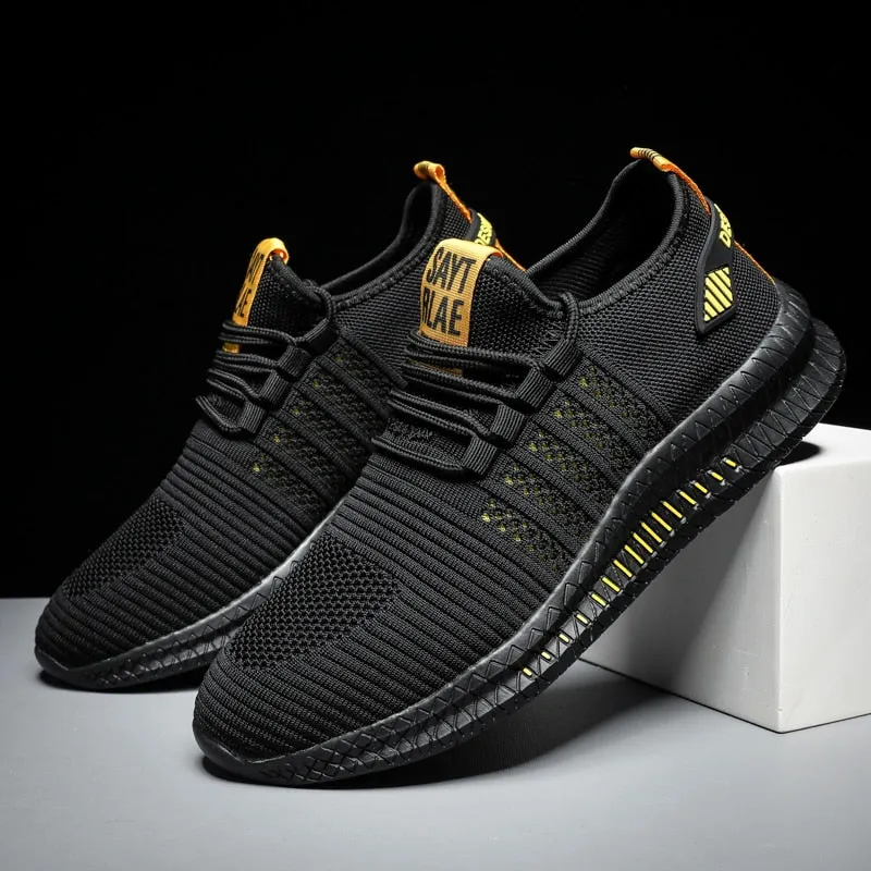 Men's Sneakers Shoes Lightweight Breathable Running Walking Yoga Sports Footwear Soft Sole Lace-up Shoes