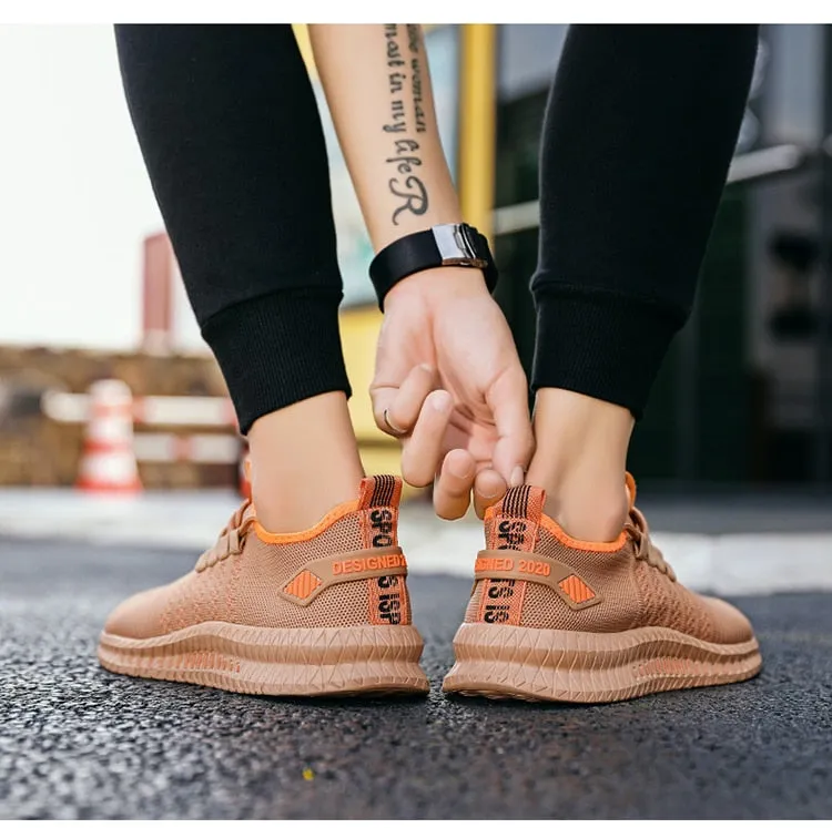Men's Sneakers Shoes Lightweight Breathable Running Walking Yoga Sports Footwear Soft Sole Lace-up Shoes