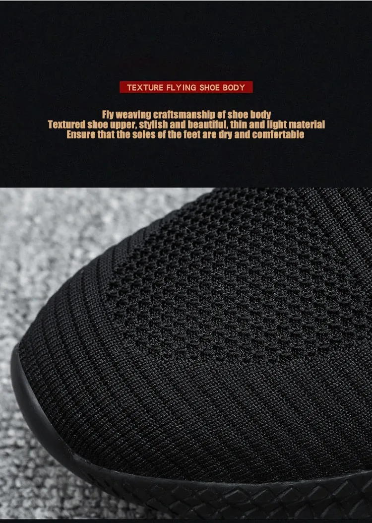 Men's Sneakers Shoes Lightweight Breathable Running Walking Yoga Sports Footwear Soft Sole Lace-up Shoes