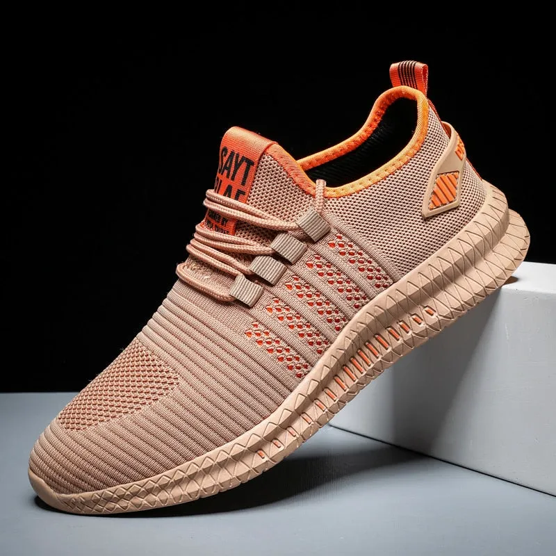 Men's Sneakers Shoes Lightweight Breathable Running Walking Yoga Sports Footwear Soft Sole Lace-up Shoes
