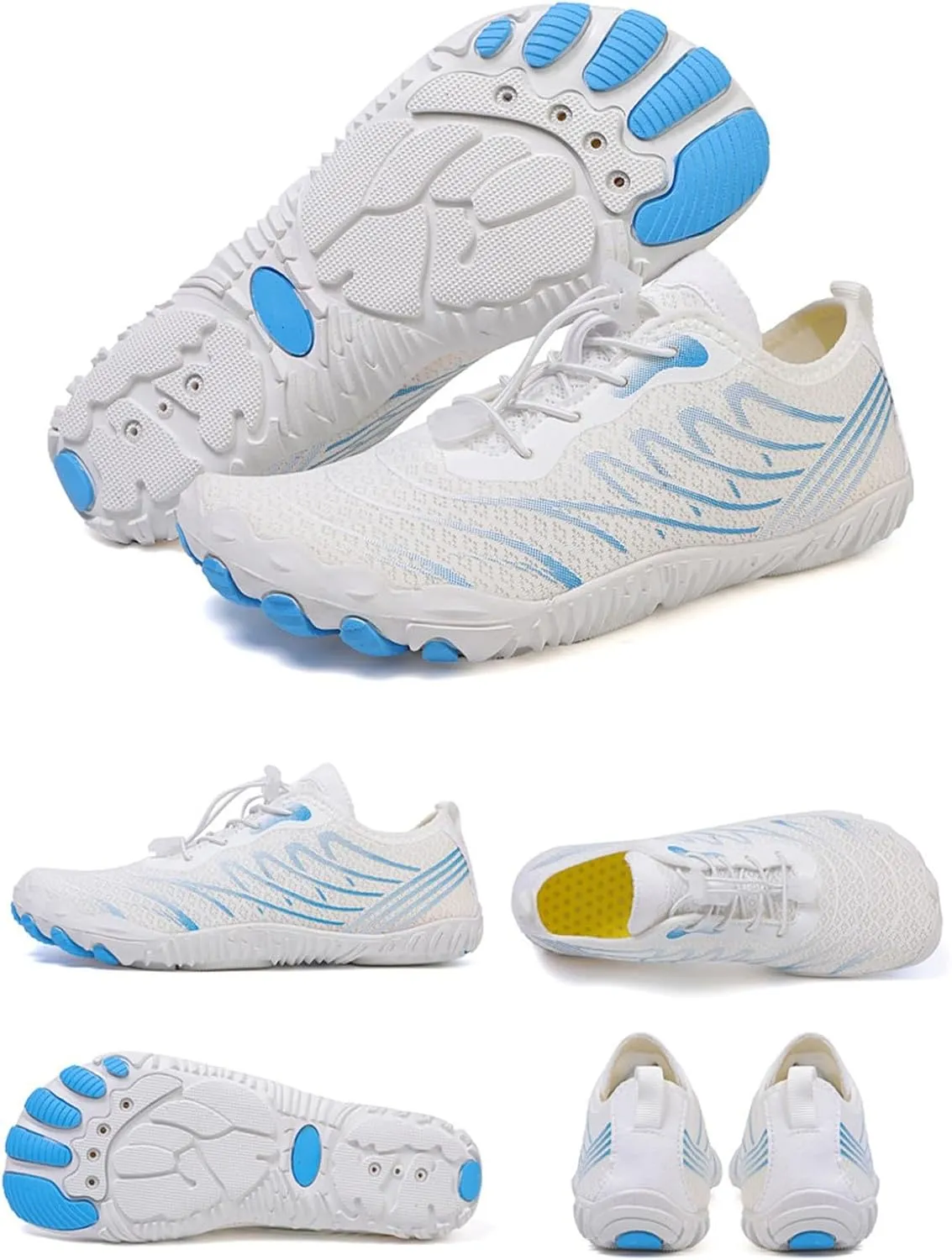 Non Slip Surfing Shoes for Men Women Barefoot Quick Drying Water Shoes Summer Breathable Outdoor Sneakers for Wading Boating Kayaking Hiking Climbing Comfy Beach Volleyball Shoe Laceless Women Men