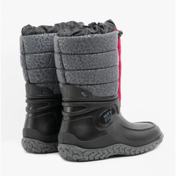 NORDIC Womens Snow Boot Boots,Wellingtons (Womens) Black/Leopard