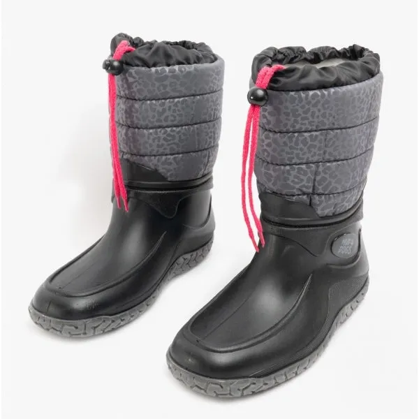 NORDIC Womens Snow Boot Boots,Wellingtons (Womens) Black/Leopard