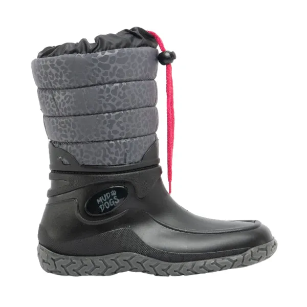 NORDIC Womens Snow Boot Boots,Wellingtons (Womens) Black/Leopard