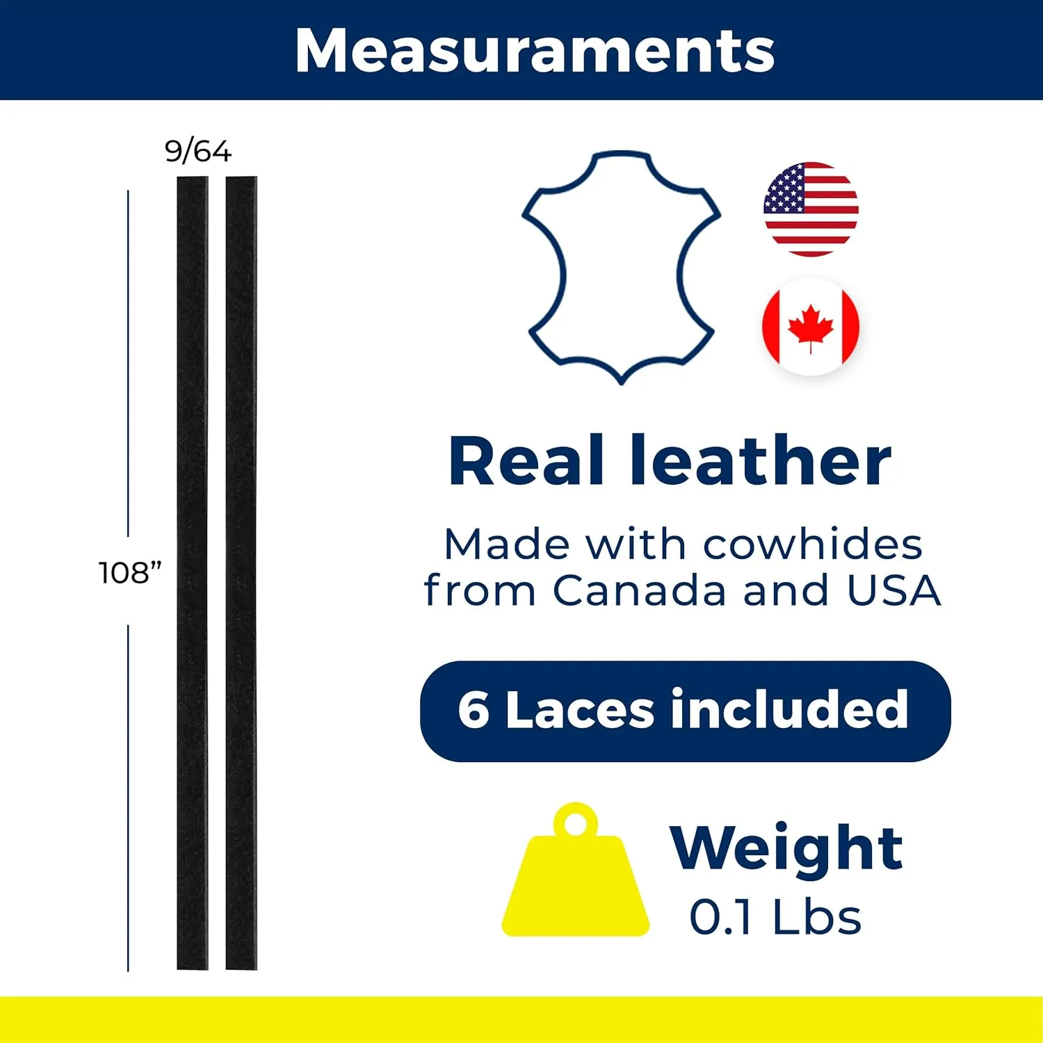 TOFL Logger Style Leather Boot Laces | 108 inch long | Comes in 1 or 3 Pairs