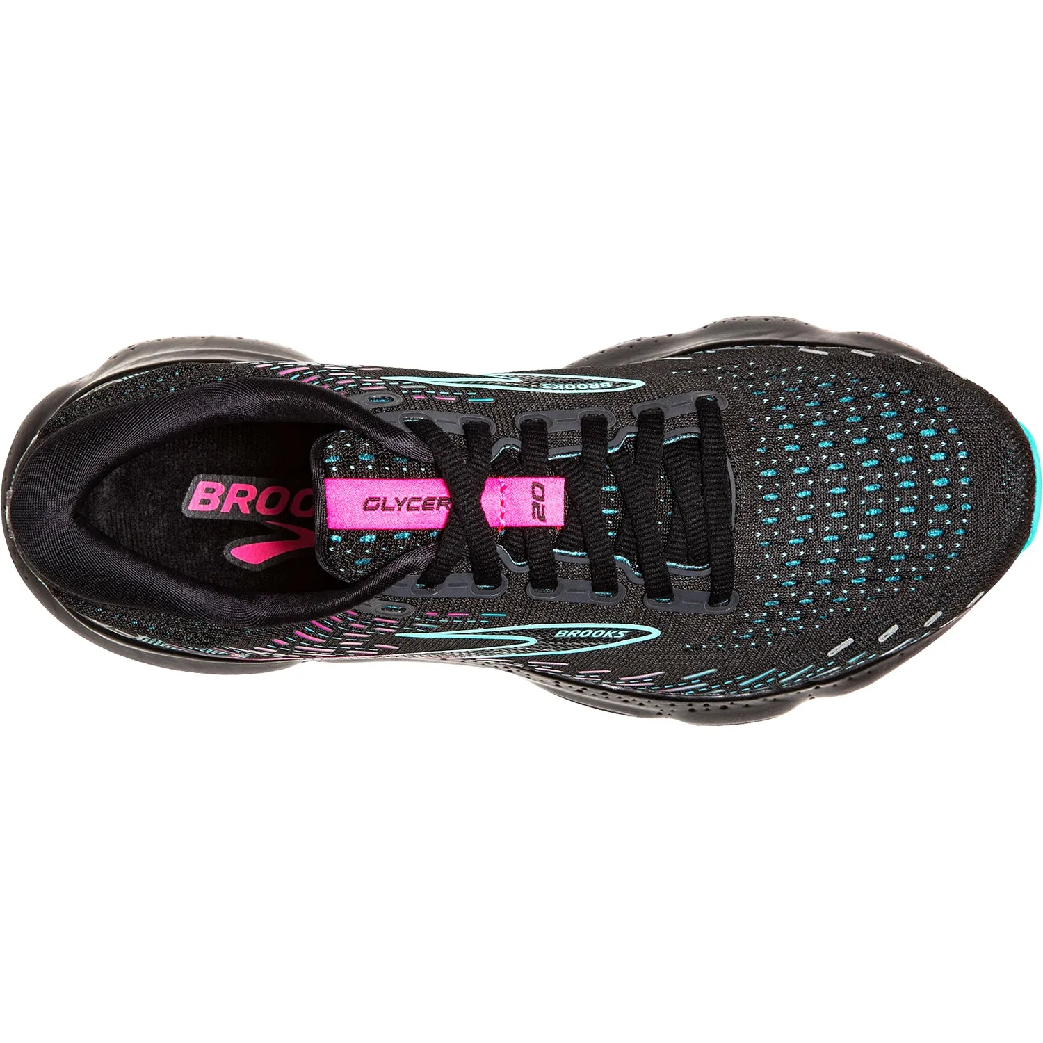 Women's Brooks Glycerin 20 Black/Blue Light/Pink Mesh