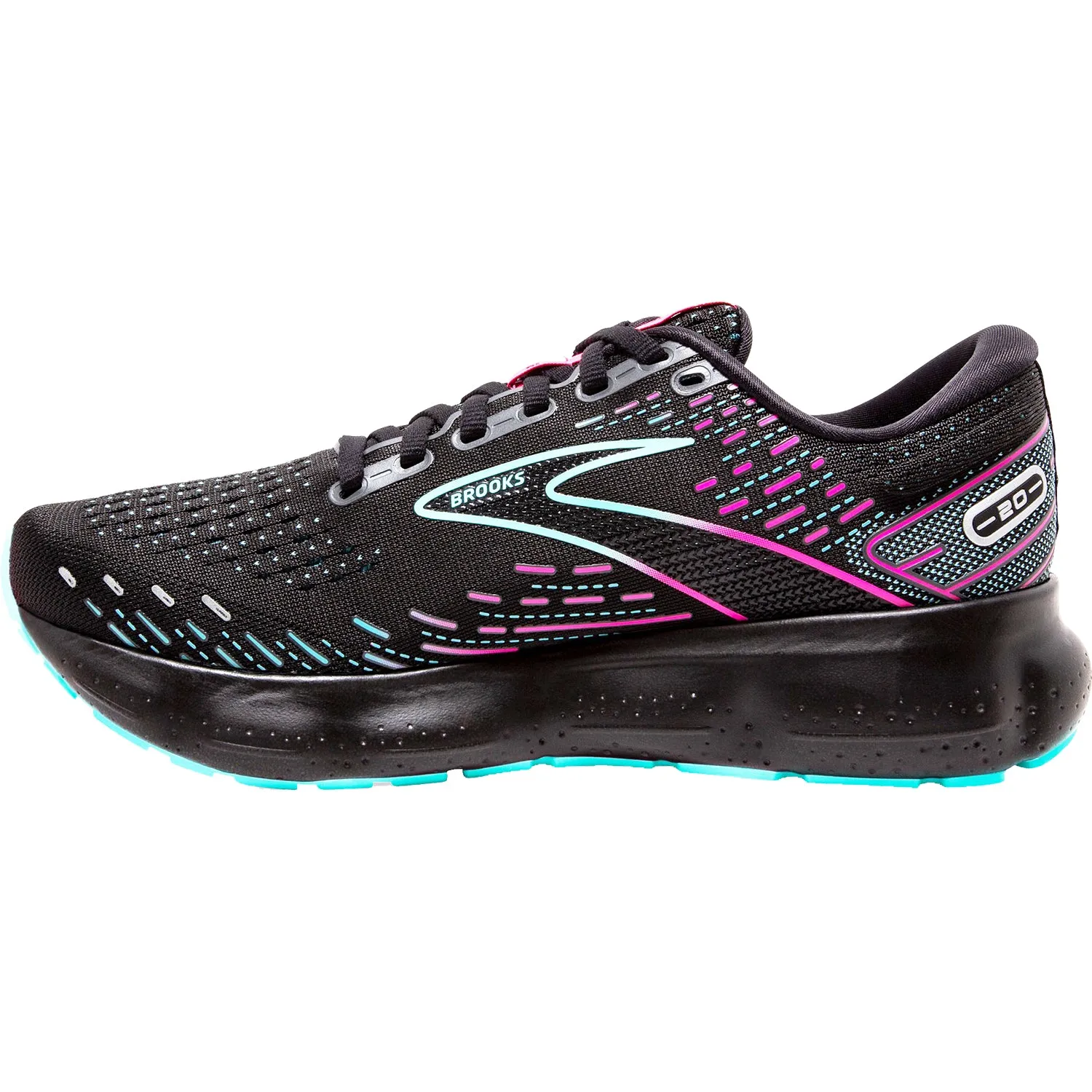 Women's Brooks Glycerin 20 Black/Blue Light/Pink Mesh