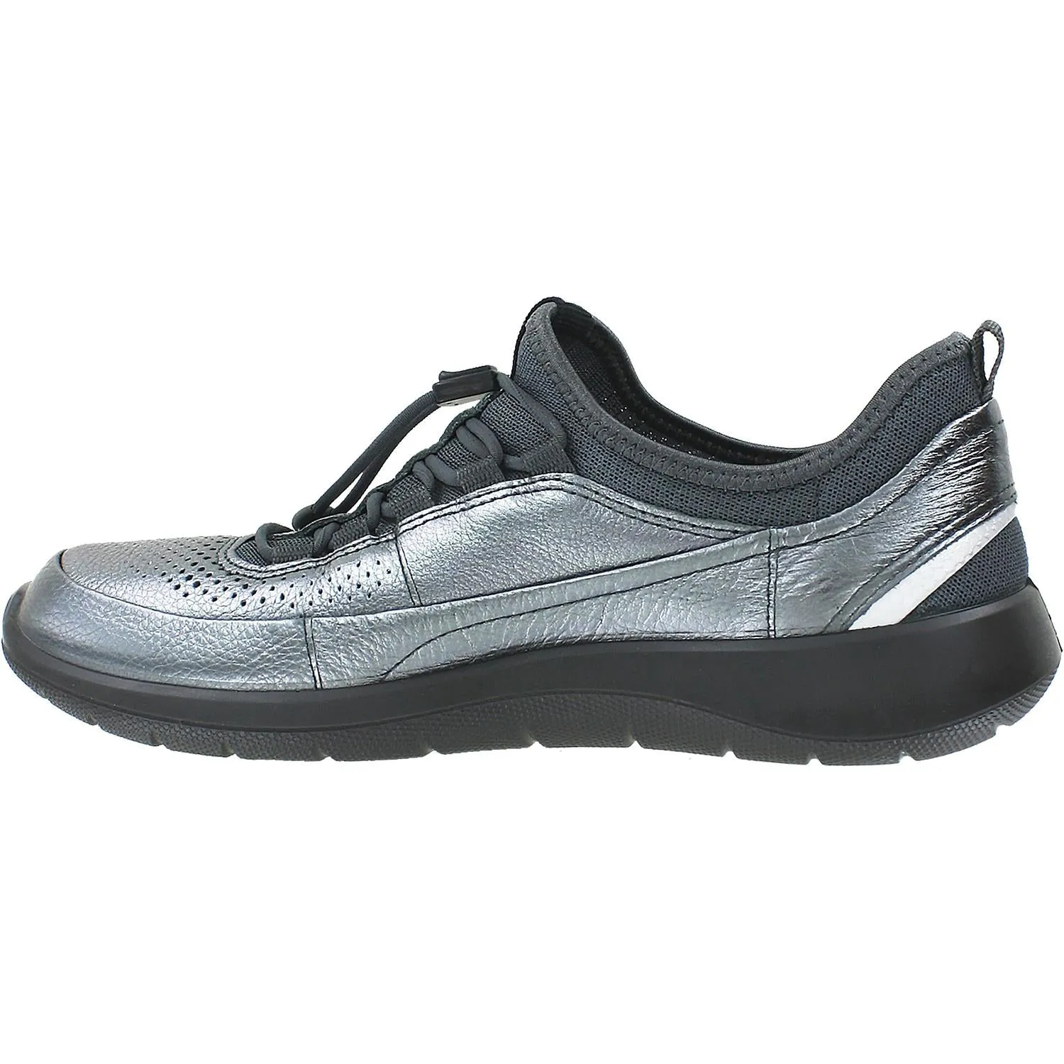 Women's Ecco Soft 5 Toggle Dark Shadow Leather/Mesh